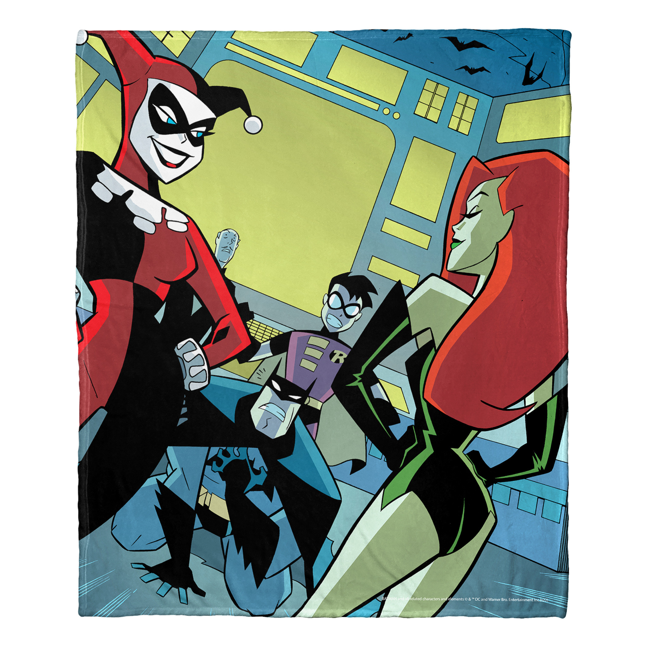 Batman Batcave Break In Harley Quinn Silk Touch Throw Blanket 50" x 60"